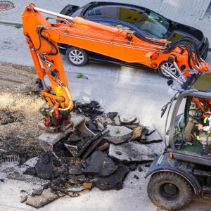 Asphalt Ripping & Removal with Excavator